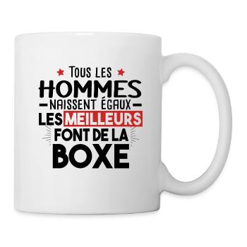 Boxe Boxeur Sport Combat Citations Humour Noël - Mug blanc - blanc - Droite