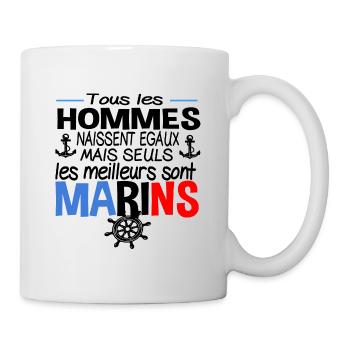 Marin Marine Skipper Métier Cadeau Humour Mer - Mug blanc - blanc - Droite