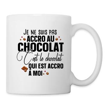 Chocolat Gourmand Choco Cadeau Humour Noël - Mug blanc - blanc - Droite