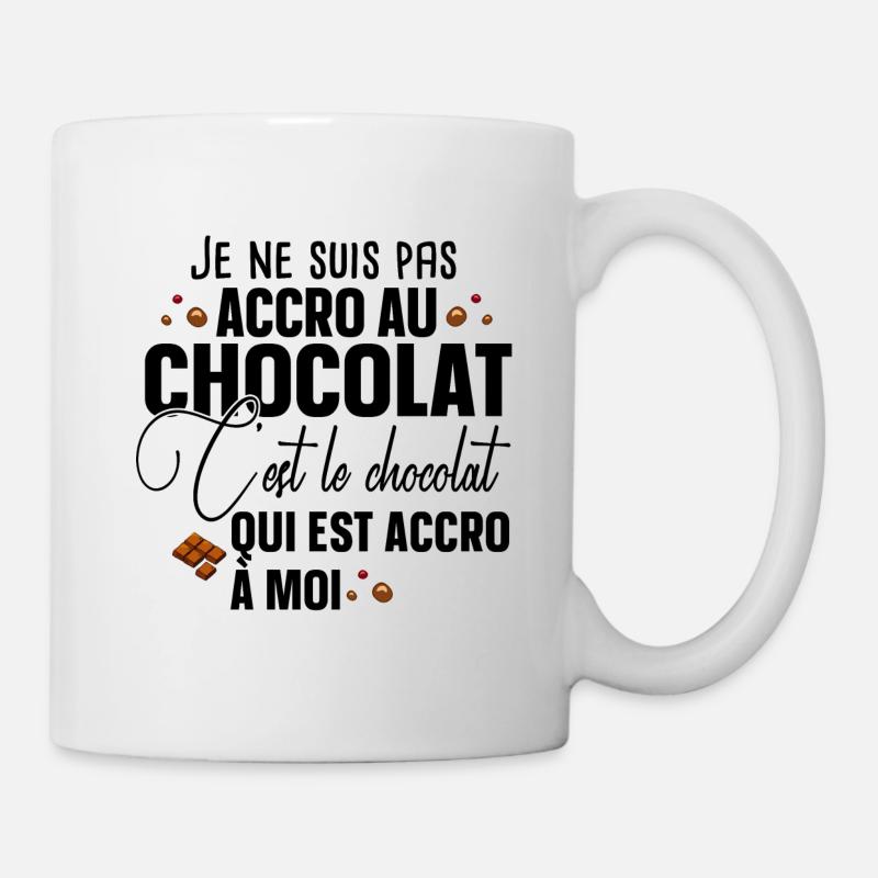 Chocolat Gourmand Choco Cadeau Humour Noël - Mug blanc - blanc