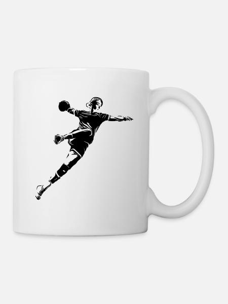 Joueuse de handball - Mug blanc - blanc