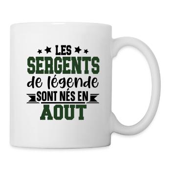 Sergent Militaire Armée Août Anniversaire Cadeau - Mug blanc - blanc - Droite