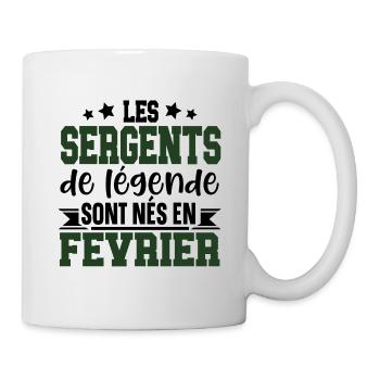 Sergent Militaire Armée Février Anniversaire - Mug blanc - blanc - Droite
