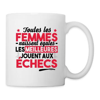Jeux d'échecs Cadeau Humour Amie Collègue - Mug blanc - blanc - Droite