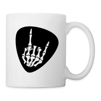 Guitare Plectrum Pick Main Skeleton French Friesfork - Mug blanc - blanc - Droite