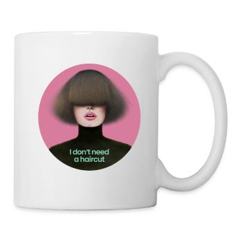 Fille provocante avec des cheveux trop longs sur les yeux - Mug blanc - blanc - Droite