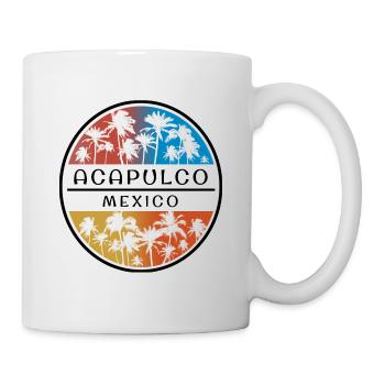 Acapulco Mexiko Kunsturlaub Souvenir - Tasse - Weiß - Rechts
