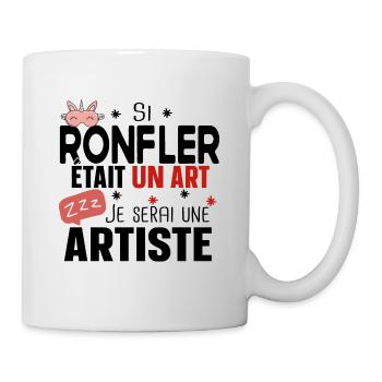 Ronfler Artiste Dormir Cadeau Humour Ronflement - Mug blanc - blanc - Droite