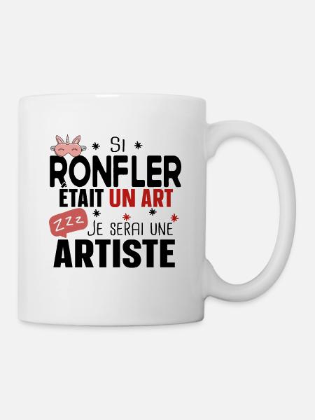 Ronfler Artiste Dormir Cadeau Humour Ronflement - Mug blanc - blanc
