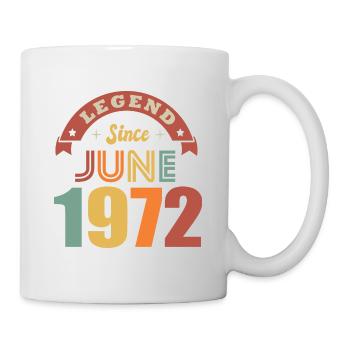 Anniversaire legende né en juin 1972 - Mug blanc - blanc - Droite