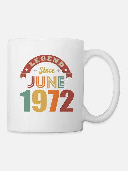 Anniversaire legende né en juin 1972 - Mug blanc - blanc