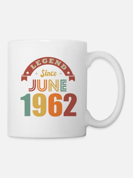 Anniversaire 60 ans legende né en juin 1962 - Mug blanc - blanc
