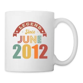 Anniversary 10 years legend born in June 2012 - Mug - white - Right
