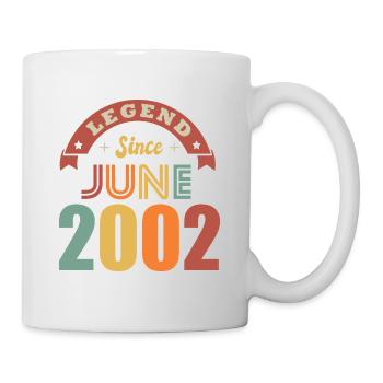 Anniversary 20 years legend born in June 2002 - Mug - white - Right