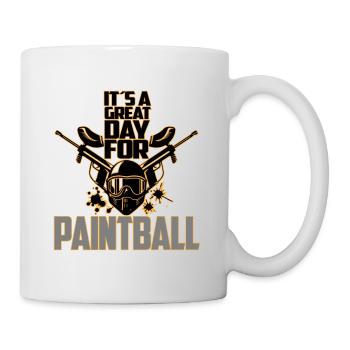 Farben änderbar | Paintball Airsoft Markierer - Tasse - Weiß - Rechts
