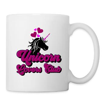 Farben änderbar | Einhorn Lovers Club - Tasse - Weiß - Rechts