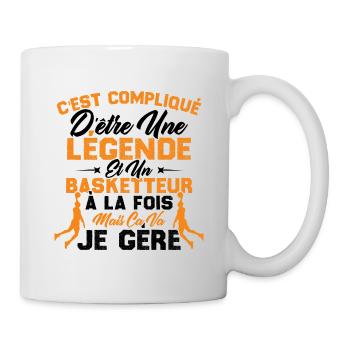 Une Légende Et Un Basketteur - Mug blanc - blanc - Droite