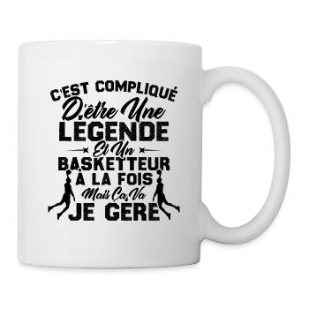 Une Légende Et Un Basketteur - Mug blanc - blanc - Droite