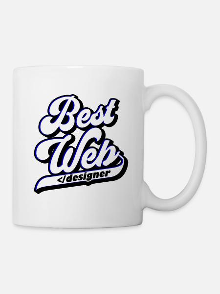 Best Web Designer | Farben änderbar - Tasse - Weiß