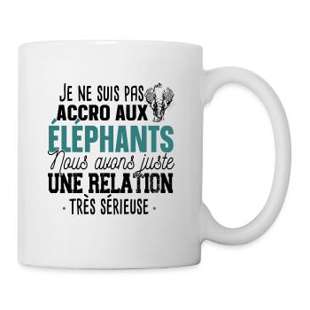 Éléphant Animal Cadeau Humour Safari Trompe Dumbo - Mug blanc - blanc - Droite