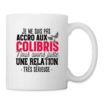 Colibri Oiseau Mouche Animal Cadeau Jardin Humour - Mug blanc - blanc - Droite
