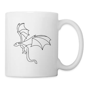 Dragon minimalist lines - Mug - white - Right