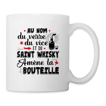 Whisky Alcool Apéro Cadeau Humour Apéritif Verre - Mug blanc - blanc - Droite