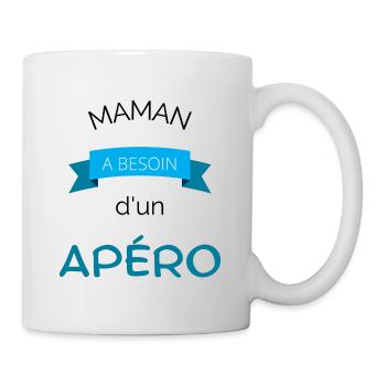 Maman apéro - Mug blanc - blanc - Droite