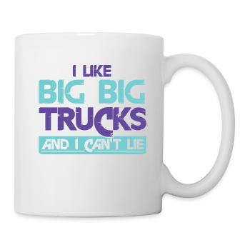 J’aime les gros camions - Mug blanc - blanc - Droite