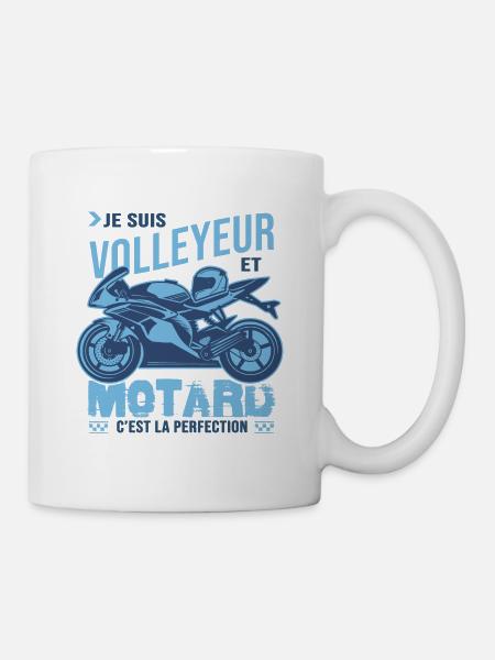 motard parfait volleyeur parfait - Mug blanc - blanc
