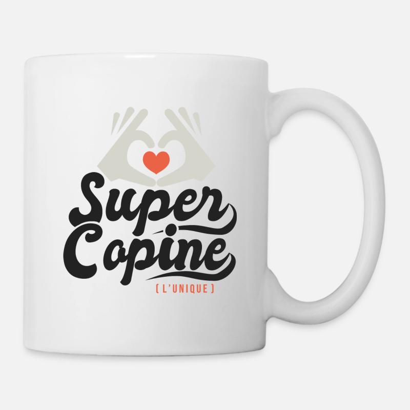 Super copine l unique cadeau copine amie - Mug blanc - blanc