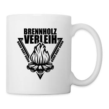 Brennholz Verleih | Farbe änderbar - Tasse - Weiß - Rechts