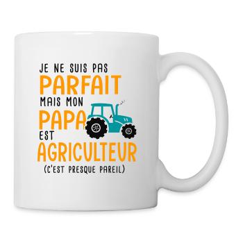 Agriculture agriculteur humour tracteur enfant - Mug blanc - blanc - Droite