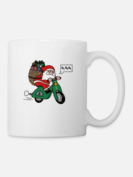 Santa Claus Motorcycle - Mug - white