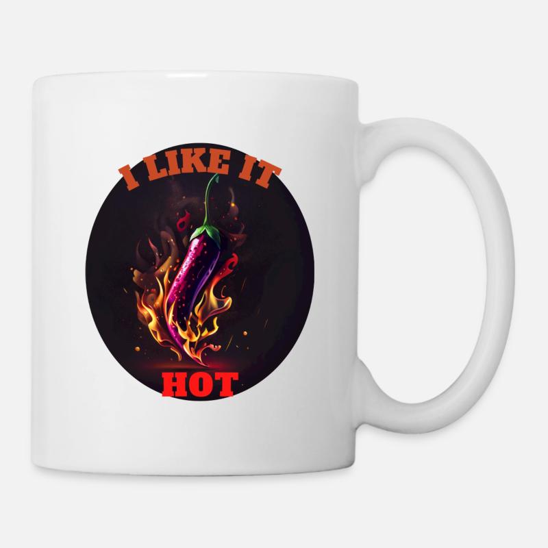 Hot Chilli: Ich mag es scharf - Tasse - Weiß