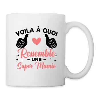 Voilà à quoi ressemble une super mamie - Mug blanc - blanc - Droite