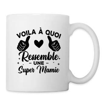 Voilà à quoi ressemble une super mamie - Mug blanc - blanc - Droite