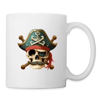 Pirate Captain Skull & Bones - Tasse - Weiß - Rechts