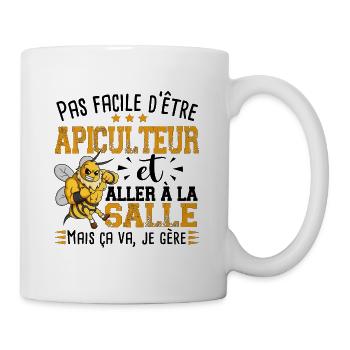 Apiculteur Abeille Sport Musculation Cadeau Salle - Mug blanc - blanc - Droite
