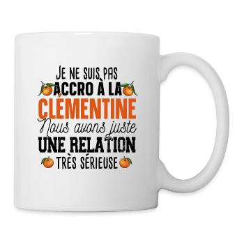 Clémentine Fruit Relation Cadeau Humour Orange - Mug blanc - blanc - Droite