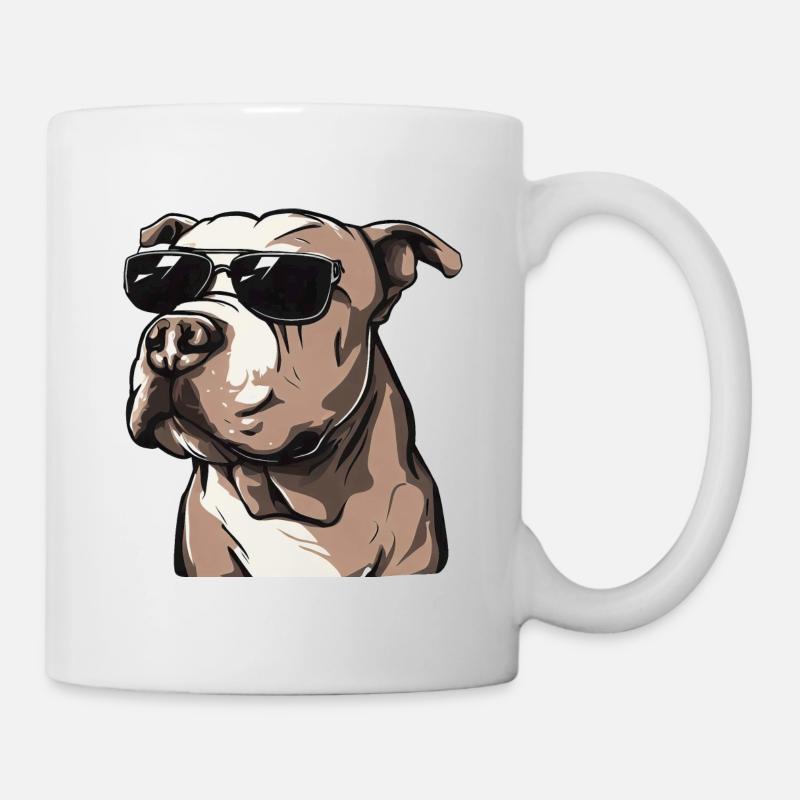 PITBULL DER GANGSTER - Tasse - Weiß