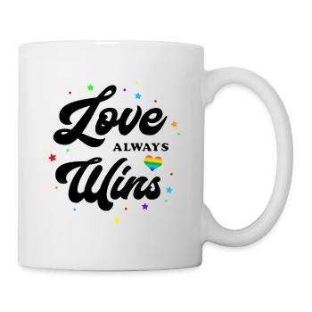 Liebe gewinnt immer b clr - Tasse - Weiß - Rechts