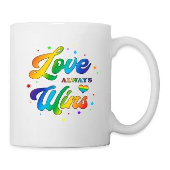 L’amour gagne toujours clr - Mug blanc - blanc - Droite