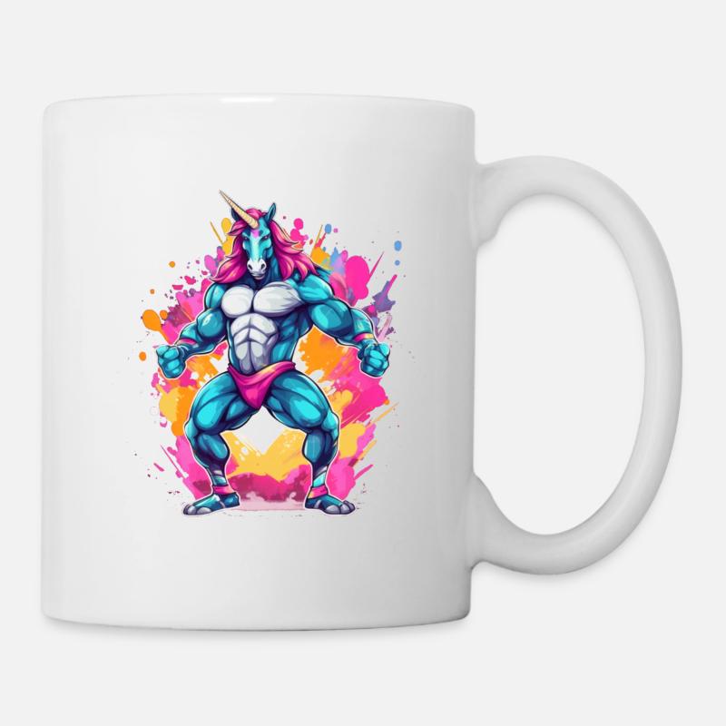 Licorne de musculation - Mug blanc - blanc
