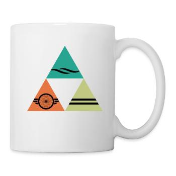 Triathlon TRI Triathlet "swim-bike-run" - Tasse - Weiß - Rechts