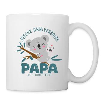 joyeux anniversaire papa père et fils cadeau papa - Mug blanc - blanc - Droite
