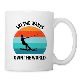 Water skis, water skis, water skiers - Mug - white - Right