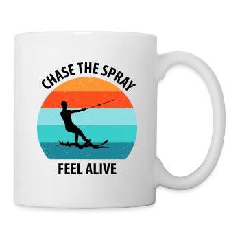 Water skis, water skis, water skiers - Mug - white - Right