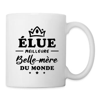 Élue meilleure belle mère du monde - Mug blanc - blanc - Droite