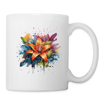 Lys arc-en-ciel - Mug blanc - blanc - Droite